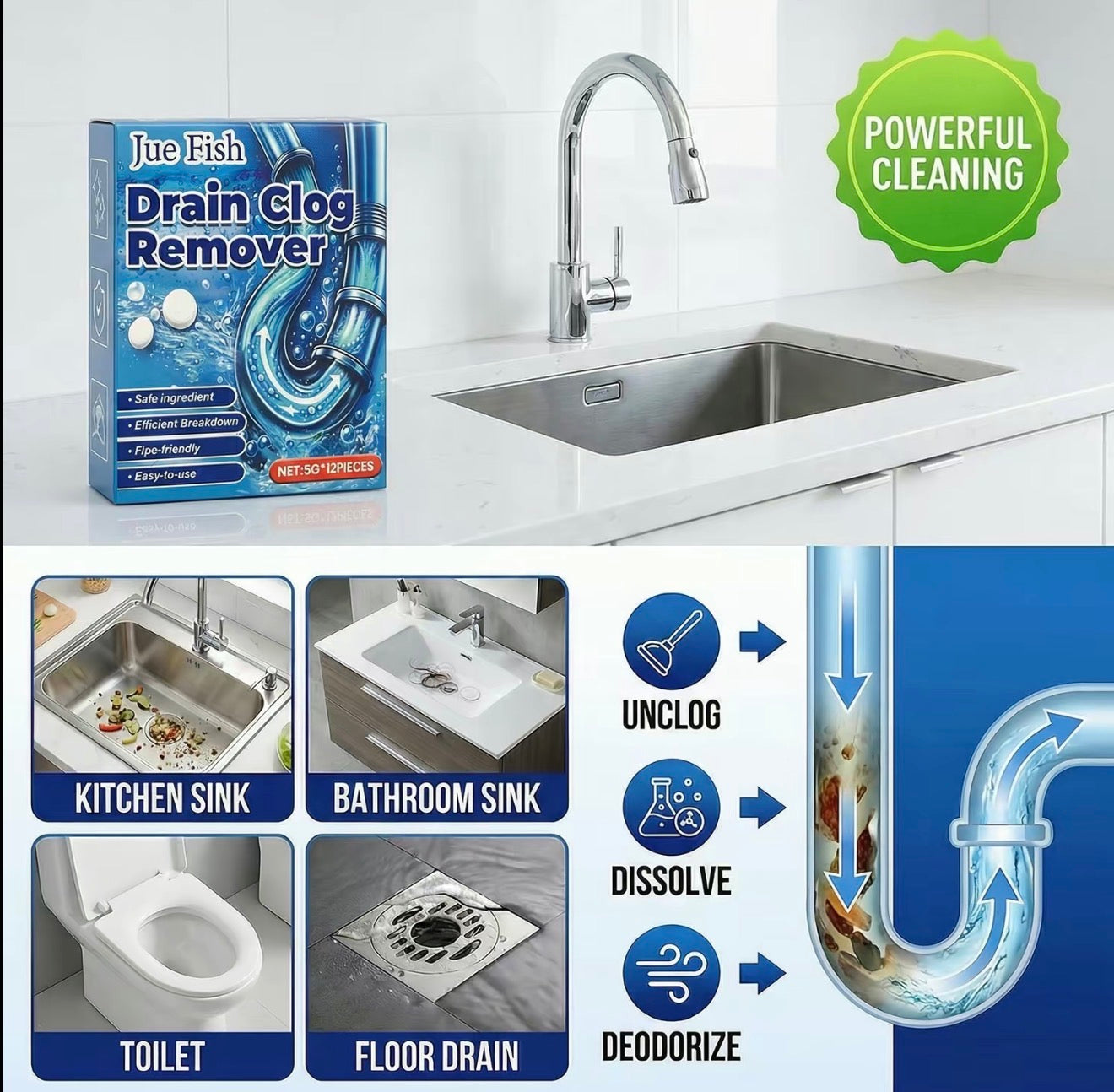 DrainClear Effervescent Tablets