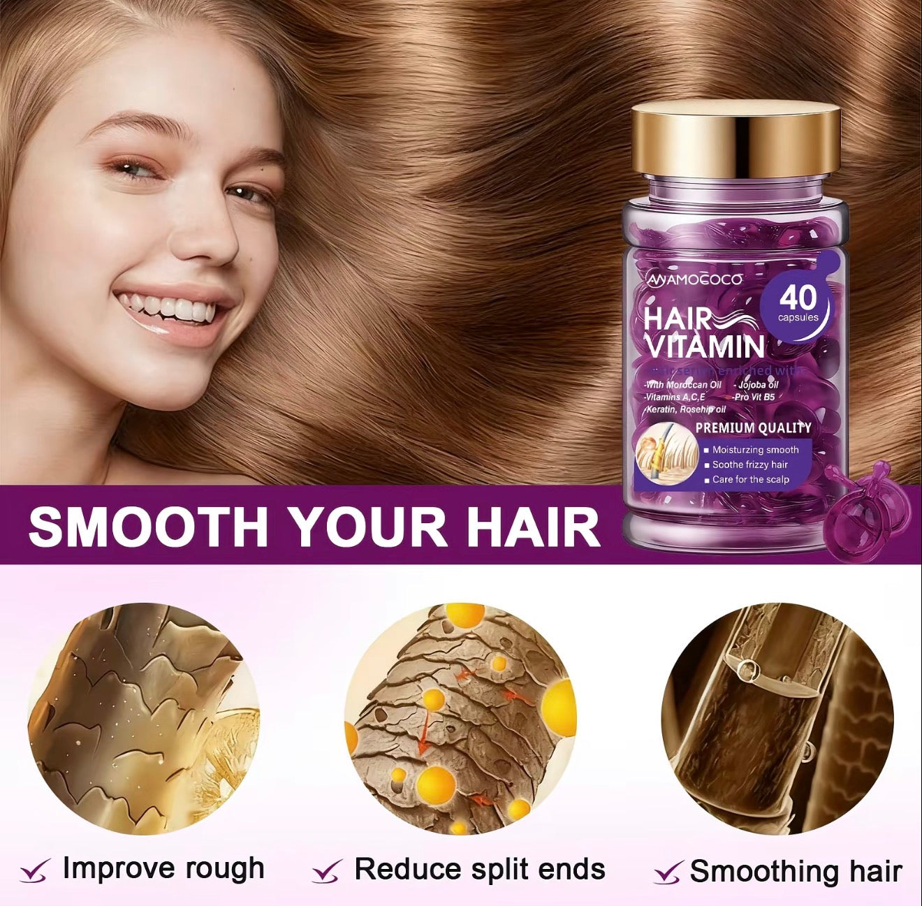 VioletGlow Hair Vitamin Capsules