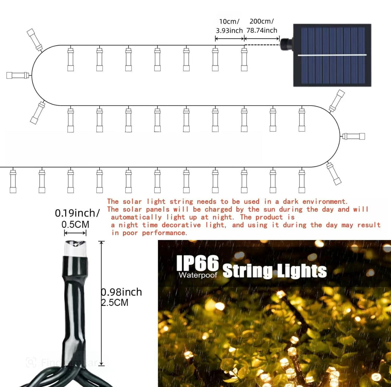 SunGlow Solar String Lights