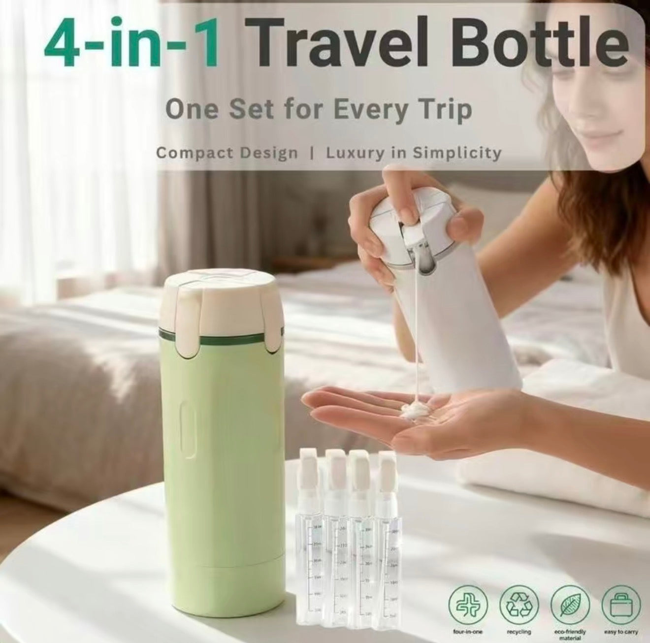 TravelFlow Toiletry Dispenser Bottle