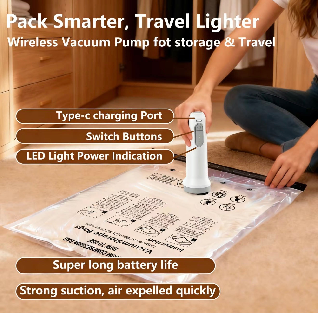 SpaceSeal Travel Compression Bags