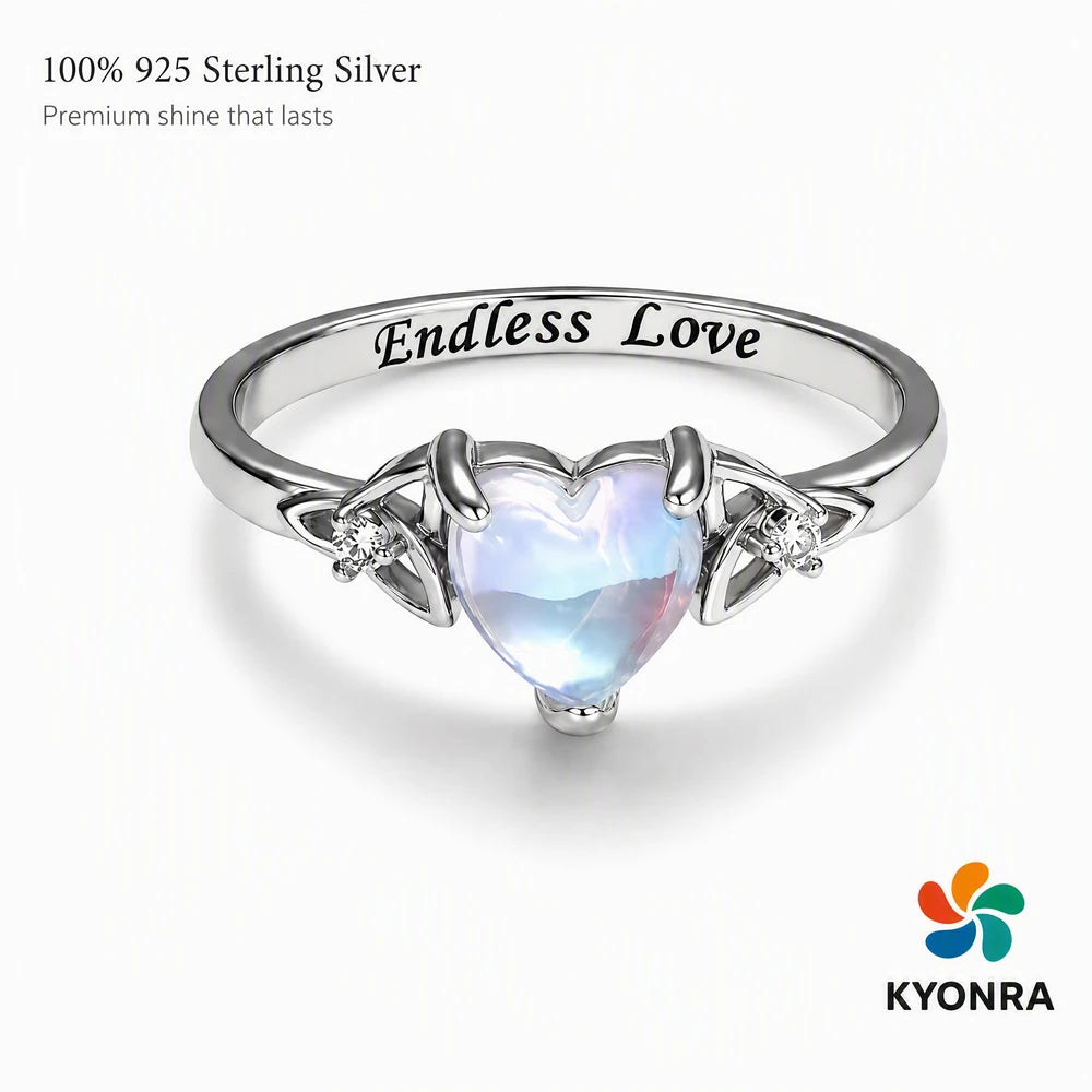 CelticMoon Sterling Love Ring