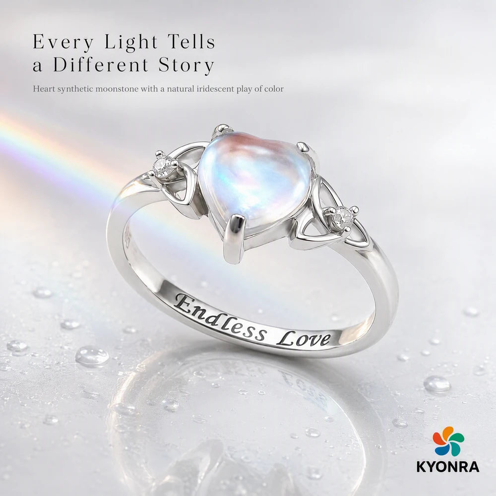 CelticMoon Sterling Love Ring