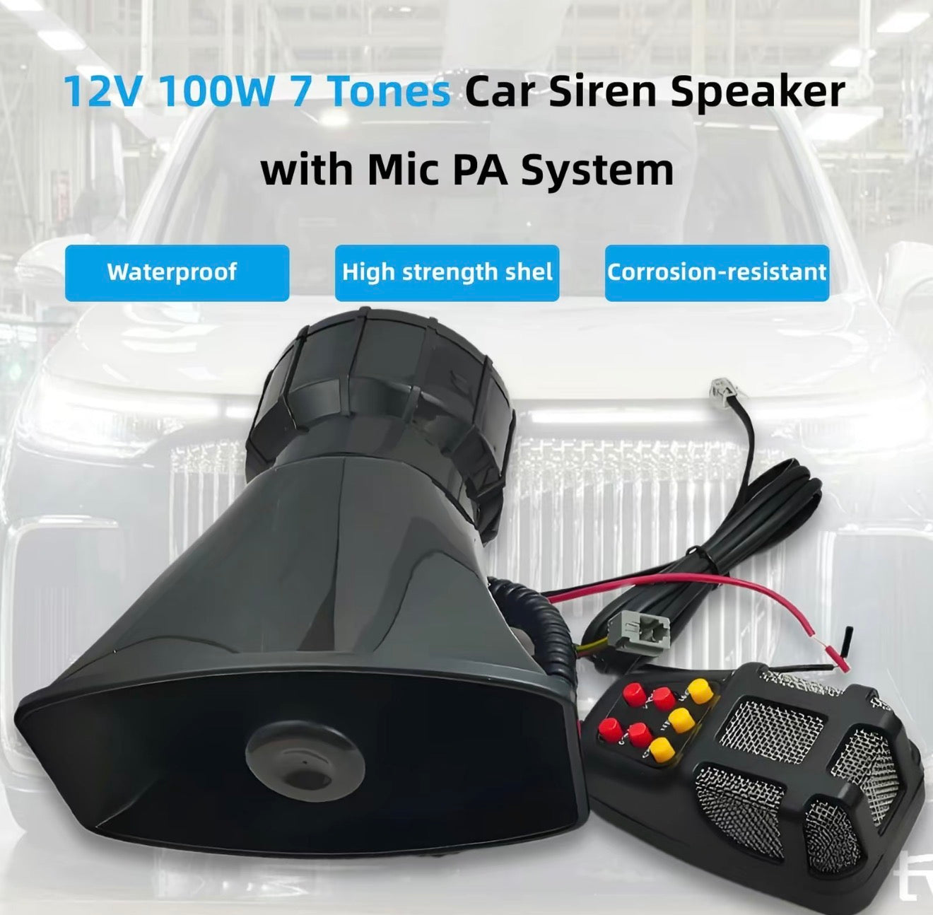 SoundBlaze 7-Tone Car PA Horn