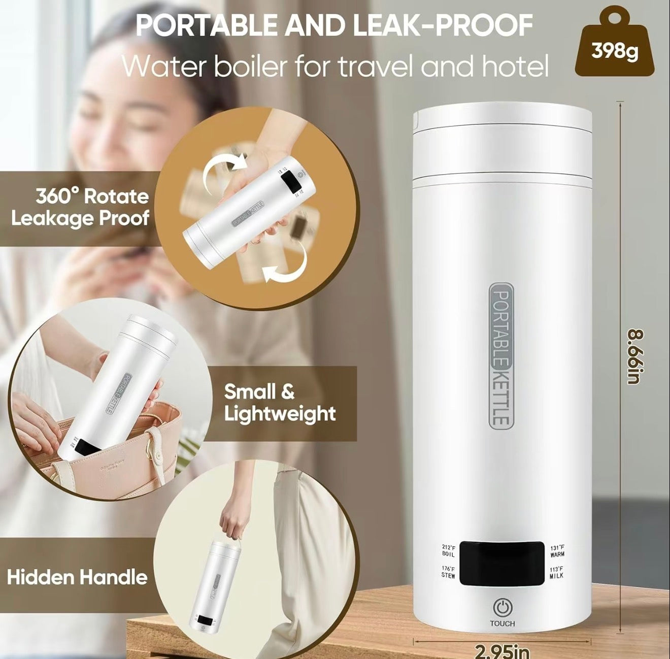 TravelHeat Smart Electric Kettle