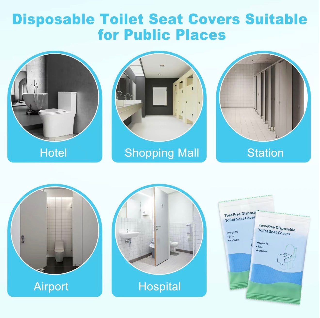 SafeSit Disposable Toilet Seat Covers
