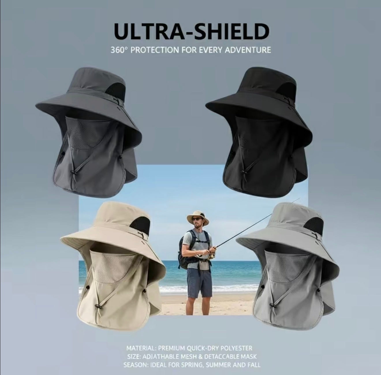 SunDefender Detachable Hat