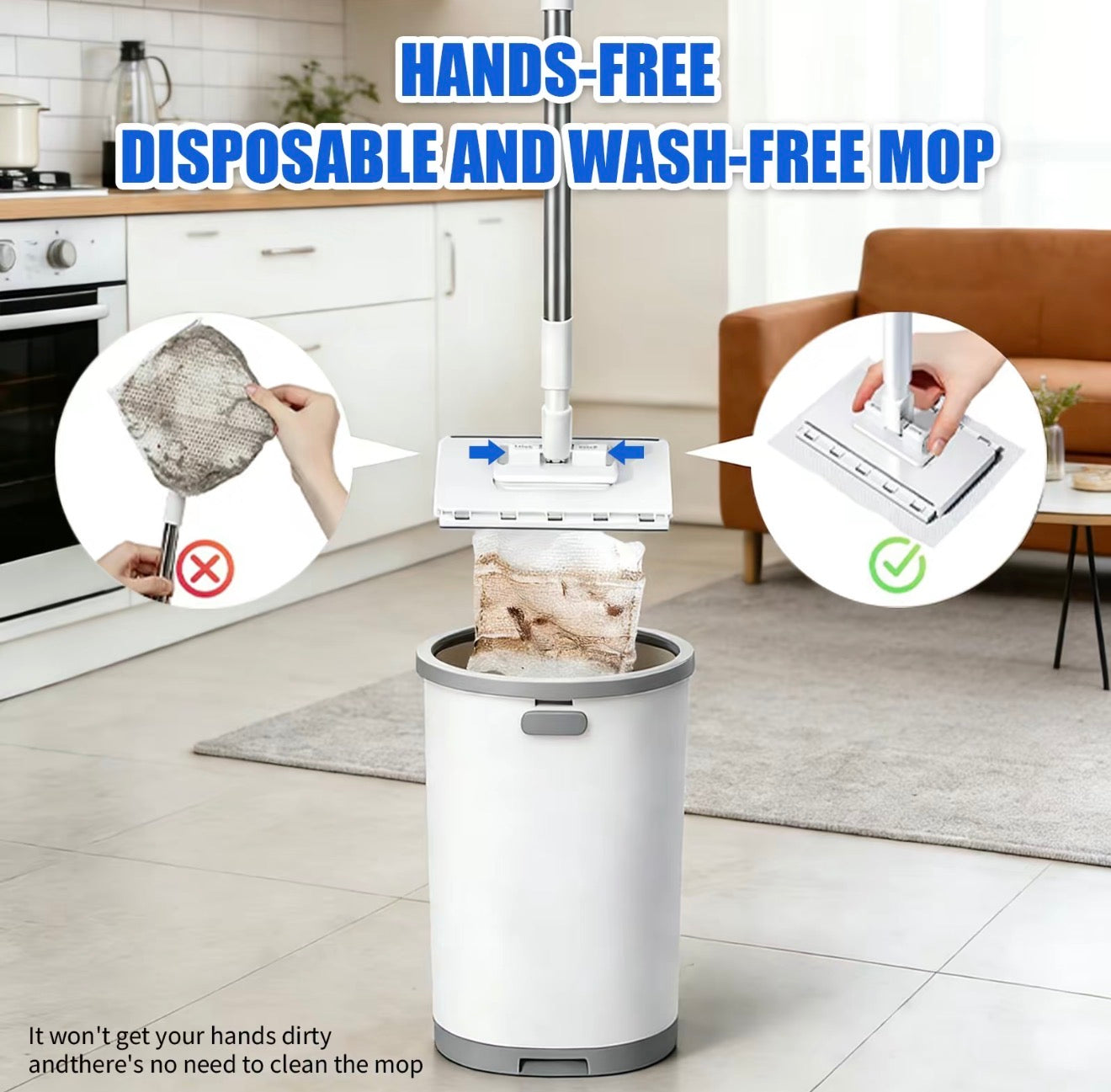 CleanSweep Hands-Free Disposable Mop