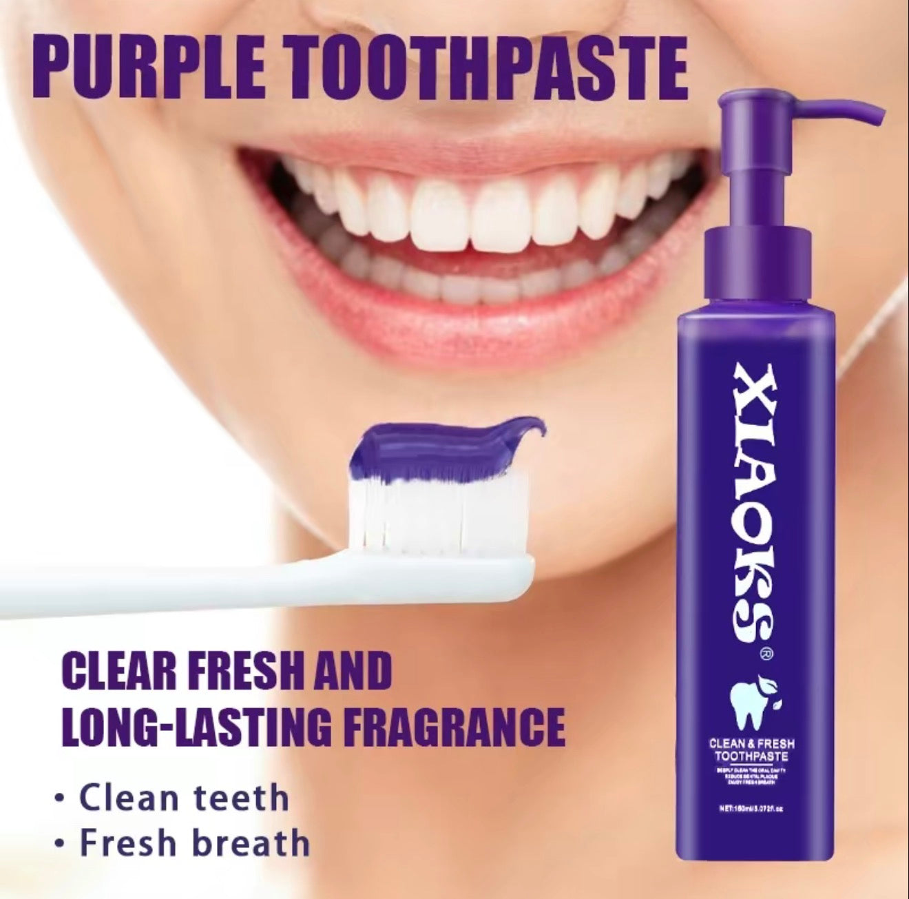 FreshMint Purple Clean Toothpaste