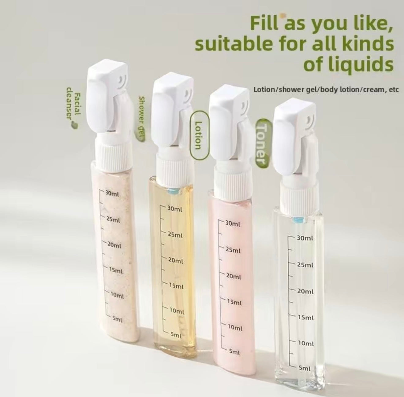 TravelFlow Toiletry Dispenser Bottle