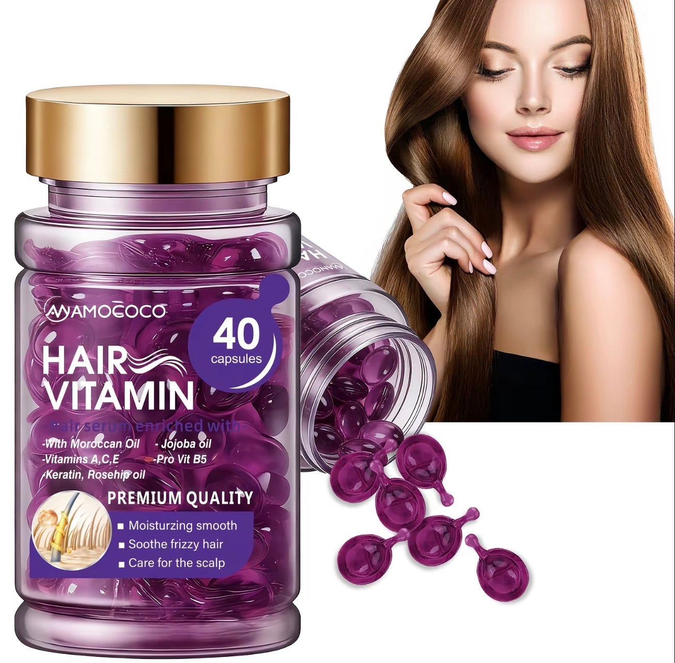 VioletGlow Hair Vitamin Capsules