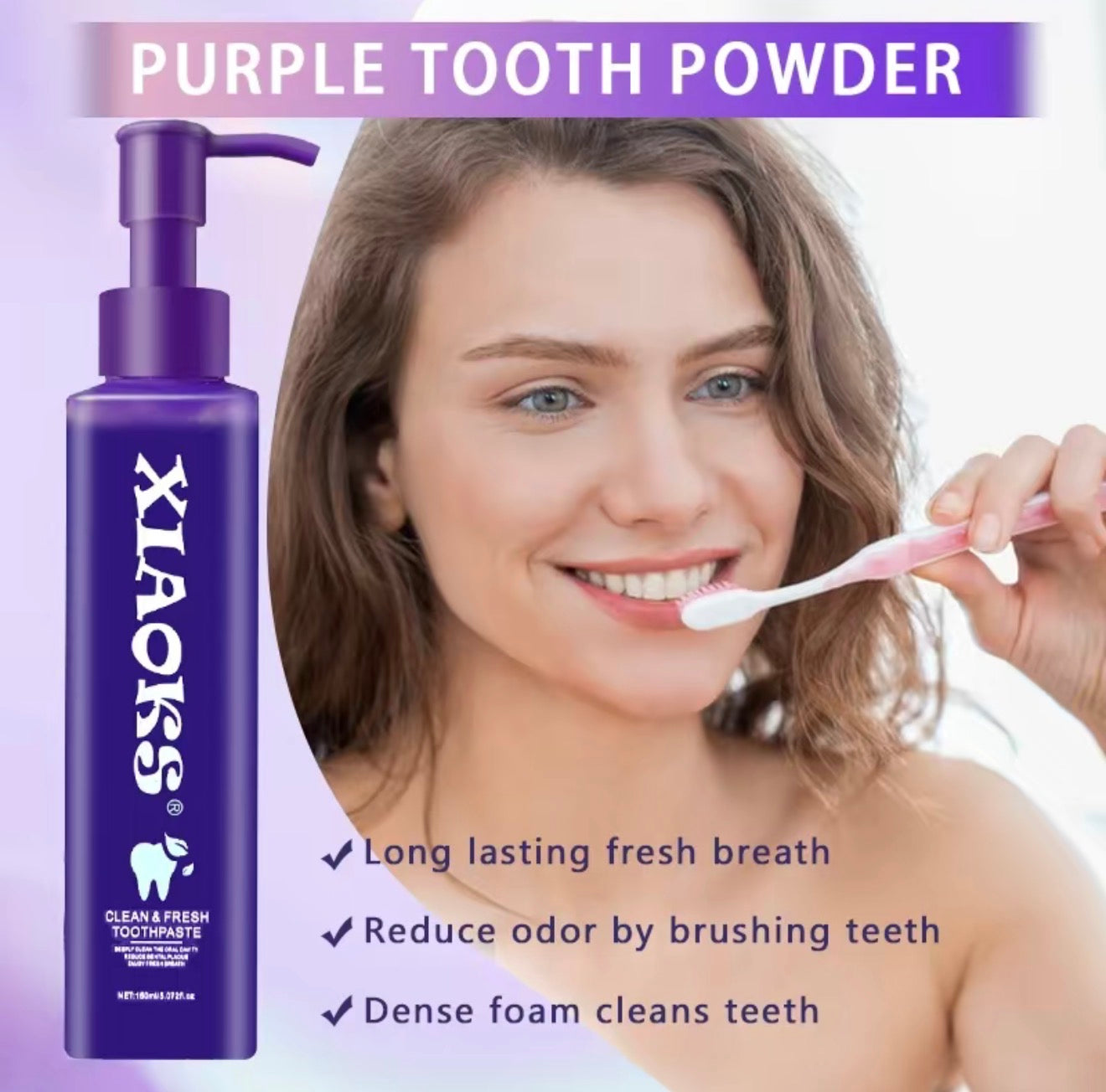 FreshMint Purple Clean Toothpaste