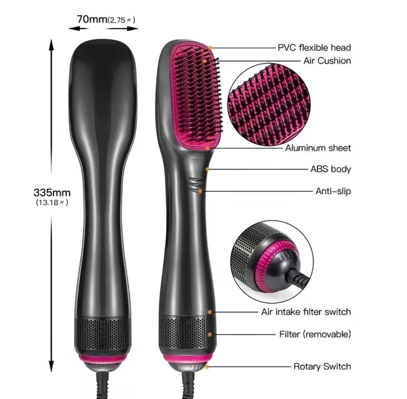 SilkBrush Hair Dryer Styler