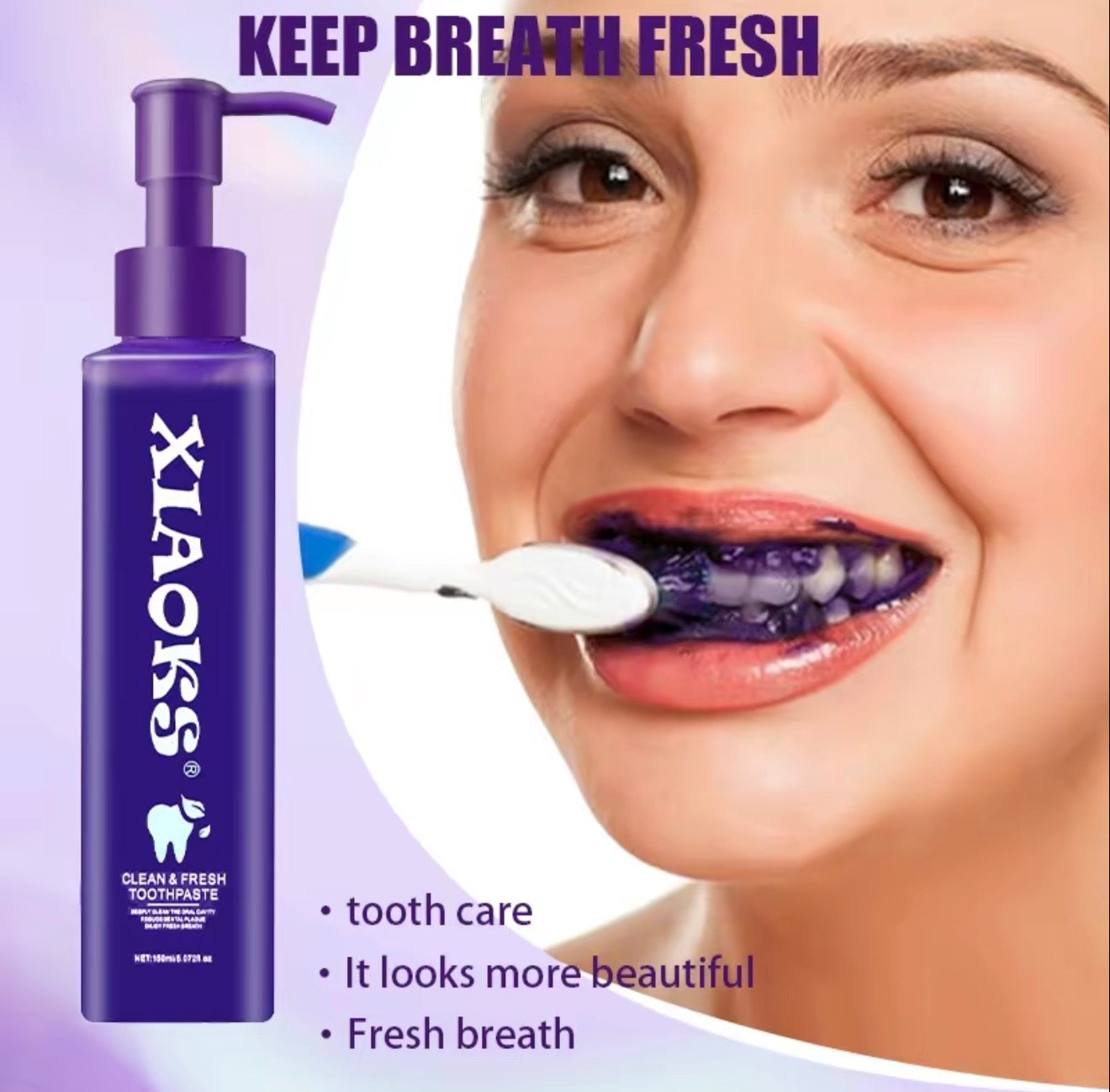 FreshMint Purple Clean Toothpaste